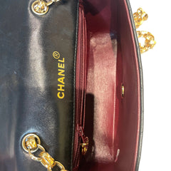 Vintage Chanel Mini Rectangular Flap Bag - Black Lambskin & 24K Gold Plated Hardware