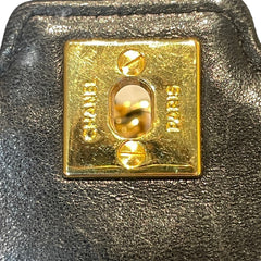 Vintage Chanel Mini Rectangular Flap Bag - Black Lambskin & 24K Gold Plated Hardware