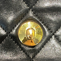Vintage Chanel Mini Rectangular Flap Bag - Black Lambskin & 24K Gold Plated Hardware