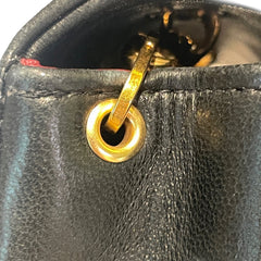 Vintage Chanel Mini Rectangular Flap Bag - Black Lambskin & 24K Gold Plated Hardware