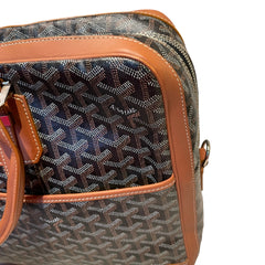 Goyard Ambassade MM Briefcase - Black & Tan Goyardine (15" Laptop Bag)