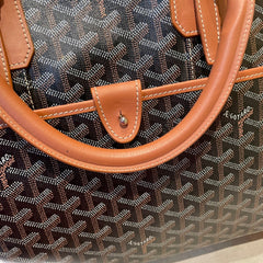 Goyard Ambassade MM Briefcase - Black & Tan Goyardine (15" Laptop Bag)