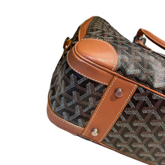 Goyard Ambassade MM Briefcase - Black & Tan Goyardine (15" Laptop Bag)