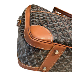 Goyard Ambassade MM Briefcase - Black & Tan Goyardine (15" Laptop Bag)
