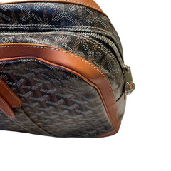 Goyard Ambassade MM Briefcase - Black & Tan Goyardine (15" Laptop Bag)