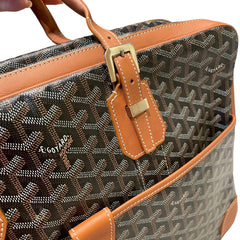 Goyard Ambassade MM Briefcase - Black & Tan Goyardine (15" Laptop Bag)
