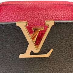 Louis Vuitton Capucines Mini - Black & Red Taurillon Leather (20cm)