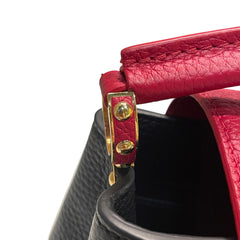 Louis Vuitton Capucines Mini - Black & Red Taurillon Leather (20cm)