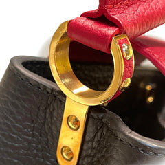 Louis Vuitton Capucines Mini - Black & Red Taurillon Leather (20cm)