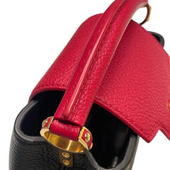 Louis Vuitton Capucines Mini - Black & Red Taurillon Leather (20cm)