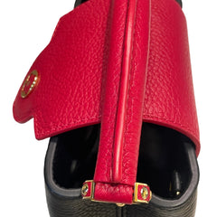 Louis Vuitton Capucines Mini - Black & Red Taurillon Leather (20cm)