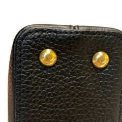 Louis Vuitton Capucines Mini - Black & Red Taurillon Leather (20cm)