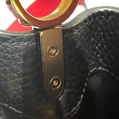 Louis Vuitton Capucines Mini - Black & Red Taurillon Leather (20cm)