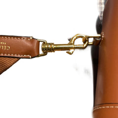 Celine Teen Soft 16 Bag in Smooth Calfskin - Tan/Caramel with Textile Strap