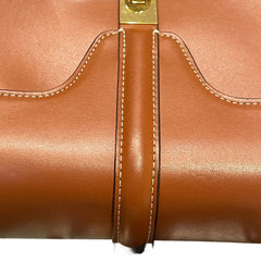 Celine Teen Soft 16 Bag in Smooth Calfskin - Tan/Caramel with Textile Strap