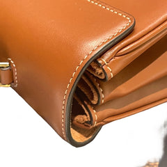 Celine Teen Soft 16 Bag in Smooth Calfskin - Tan/Caramel with Textile Strap