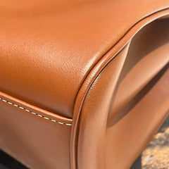Celine Teen Soft 16 Bag in Smooth Calfskin - Tan/Caramel with Textile Strap