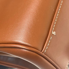 Celine Teen Soft 16 Bag in Smooth Calfskin - Tan/Caramel with Textile Strap
