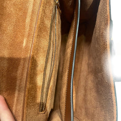 Celine Teen Soft 16 Bag in Smooth Calfskin - Tan/Caramel with Textile Strap