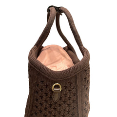 Miu Miu IVY Cotton Net Handbag - Japan Exclusive "Chestnut Brown" Mesh Tote