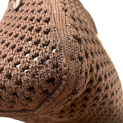 Miu Miu IVY Cotton Net Handbag - Japan Exclusive "Chestnut Brown" Mesh Tote