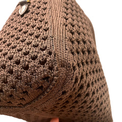Miu Miu IVY Cotton Net Handbag - Japan Exclusive "Chestnut Brown" Mesh Tote