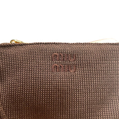Miu Miu IVY Cotton Net Handbag - Japan Exclusive "Chestnut Brown" Mesh Tote