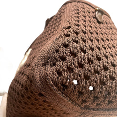 Miu Miu IVY Cotton Net Handbag - Japan Exclusive "Chestnut Brown" Mesh Tote