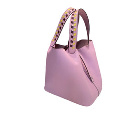 Hermès Picotin Lock 22 MM - Mauve Sylvestre (X9) with Rare Braided Tressage Handles