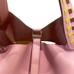 Hermès Picotin Lock 22 MM - Mauve Sylvestre (X9) with Rare Braided Tressage Handles
