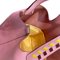 Hermès Picotin Lock 22 MM - Mauve Sylvestre (X9) with Rare Braided Tressage Handles