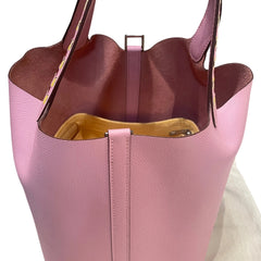 Hermès Picotin Lock 22 MM - Mauve Sylvestre (X9) with Rare Braided Tressage Handles