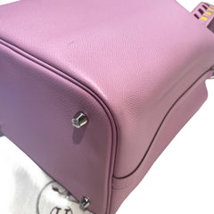 Hermès Picotin Lock 22 MM - Mauve Sylvestre (X9) with Rare Braided Tressage Handles
