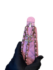 Chanel 23P Small Hobo Moon Bag - Pink Quilted Lambskin with Gold Hardware