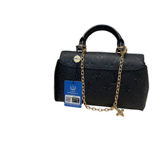 Louis Vuitton Madeleine Nano Handbag - Black Monogram Empreinte Leather with Gold Chain