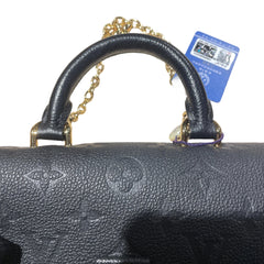 Louis Vuitton Madeleine Nano Handbag - Black Monogram Empreinte Leather with Gold Chain