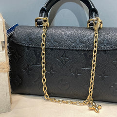 Louis Vuitton Madeleine Nano Handbag - Black Monogram Empreinte Leather with Gold Chain