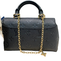 Louis Vuitton Madeleine Nano Handbag - Black Monogram Empreinte Leather with Gold Chain