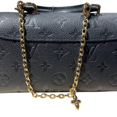 Louis Vuitton Madeleine Nano Handbag - Black Monogram Empreinte Leather with Gold Chain