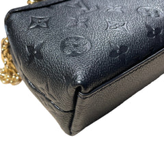 Louis Vuitton Madeleine Nano Handbag - Black Monogram Empreinte Leather with Gold Chain
