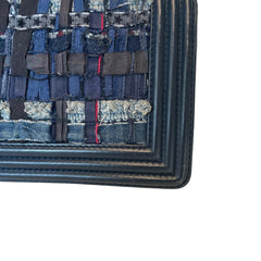 Chanel Navy Blue Tweed Multi-Strand Chain Le Boy Flap Bag - Limited Edition