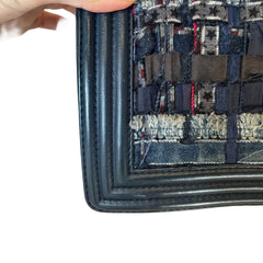 Chanel Navy Blue Tweed Multi-Strand Chain Le Boy Flap Bag - Limited Edition