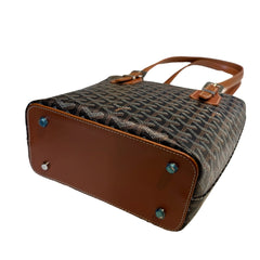Goyard Mini Vertical Tote Bag - Black & Tan Goyardine (Rare 20cm Size)