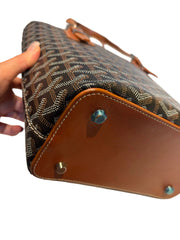 Goyard Mini Vertical Tote Bag - Black & Tan Goyardine (Rare 20cm Size)