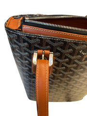 Goyard Artois PM Tote Bag - Black & Tan Goyardine Canvas