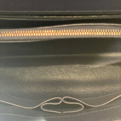 Chanel Coco Handle Large Flap Bag - Navy Blue Caviar Leather with Burgundy Handle