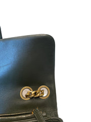 Chanel 22K Dark Green Lambskin Mini Flap Bag with Adjustable Gold Ball