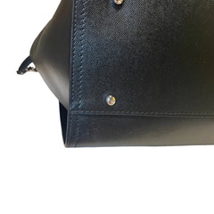 Chanel Black Grained Calfskin Studded Deauville Tote - Large Shopping Bag