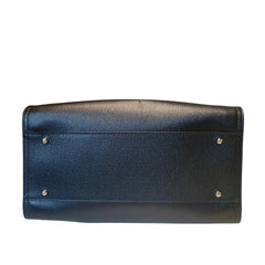 Chanel Black Grained Calfskin Studded Deauville Tote - Large Shopping Bag