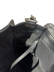 Chanel Large Le Boy Bag - Black Calfskin with Multi-Strand Draped Chains